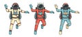 Astronaut flies with the Vulcan salute