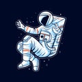 Astronaut float on space vector illustration artwork design Royalty Free Stock Photo