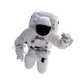 Astronaut in space isolated on white background. Elements of this image furnished by NASA