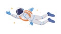 Astronaut floating weightlessly, depicting zero gravity and space travel, vector design Generative AI Royalty Free Stock Photo