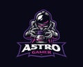 Astronaut gamer mascot logo design