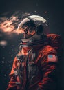 Astronaut Gazes Into Space Generative AI Illustration Royalty Free Stock Photo