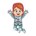 Astronaut girl cartoon