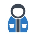 Astronaut glyph colour vector icon