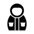 Astronaut glyph flat vector icon