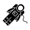 Astronaut Glyph Style vector icon which can easily modify or edit