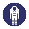 Astronaut glypy with color background vector icon which can easily modify or edit Royalty Free Stock Photo