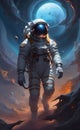 astronaut going to the another dimension ai generated