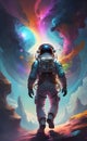 astronaut going to the another dimension ai generated
