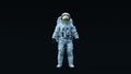 Astronaut with Gold Visor and White Spacesuit with Neutral Light Blue Diffused lighting