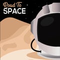 Astronaut helemet road to space