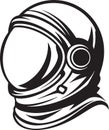 Astronaut Helmet Vector Illustration for Space Exploration and Science Themes Royalty Free Stock Photo