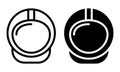 Astronaut icon with outline and glyph style.