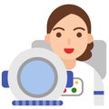 Astronaut icon, profession and job vector illustration