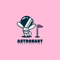 Astronaut images in the form of beautiful illustrations and logos