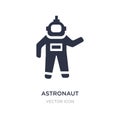 astronaut ingravity icon on white background. Simple element illustration from Astronomy concept