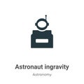 Astronaut ingravity vector icon on white background. Flat vector astronaut ingravity icon symbol sign from modern astronomy