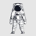 Astronaut on isolated background