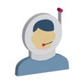 Astronaut Isometric vector icon which can easily modify or edit