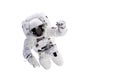 Astronaut with a jetpack isolated on white background with copy space, Elements of this image are furnished by NASA