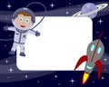 Astronaut Kid Photo Frame [1] Royalty Free Stock Photo