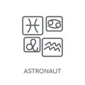 Astronaut linear icon. Modern outline Astronaut logo concept on