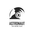 astronaut logo vector icon illustration design