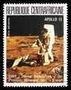 Astronaut on the moon, 20 Anniversary Of The First Manned Landing On The Moon serie, circa 1989