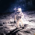 Astronaut on the moon Royalty Free Stock Photo