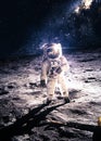 Astronaut on the moon Royalty Free Stock Photo