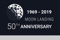 Astronaut moon landing 50th anniversary Royalty Free Stock Photo