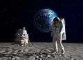 Astronaut on the Moon Royalty Free Stock Photo
