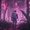 Astronaut in the Neon Forest