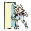 Astronaut opens the door to the unknown