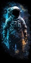 Astronaut in outer space. Cosmic background with stars and nebula. Royalty Free Stock Photo