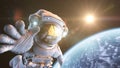 Astronaut in outer space Royalty Free Stock Photo