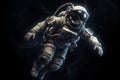 Astronaut in outer space. Futuristic, scientific and science concept