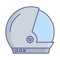 Astronaut outline with color fill inside vector icon which can easily modify or edit