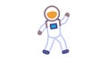 Astronaut Outline Vector Icon for Space Exploration Science Travel, vector design Generative AI Royalty Free Stock Photo