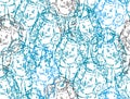 Astronaut pixel art pattern seamless. pixelated hand drawing cosmonaut background. 8bit spaceman Vector texture. Old video game