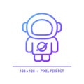 Astronaut pixel perfect gradient linear vector icon