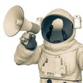 Astronaut protesting with a bullhorn in hand profile image