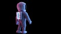 Astronaut rear angle view Royalty Free Stock Photo