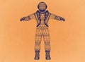 Astronaut - Retro Architect Blueprint