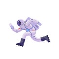 Astronaut running. Set of Astronaut man character vector design. Presentation in various action. Vector flat, cartoon