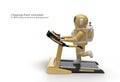 Astronaut Running Treadmill Machine Pen Tool Created Clipping Path Included in JPEG Easy to Composite