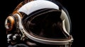 astronaut's helmet visor reflecting the stars and planets Royalty Free Stock Photo