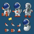 astronaut set with parts in various poses