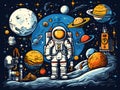 An Astronaut In Space Royalty Free Stock Photo