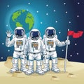Astronaut space cartoon design